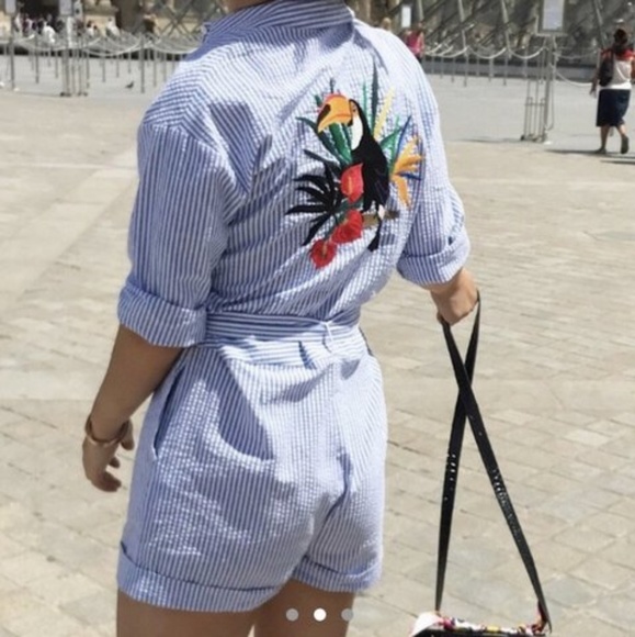 Zara Pants - Zara stripe cotton romper